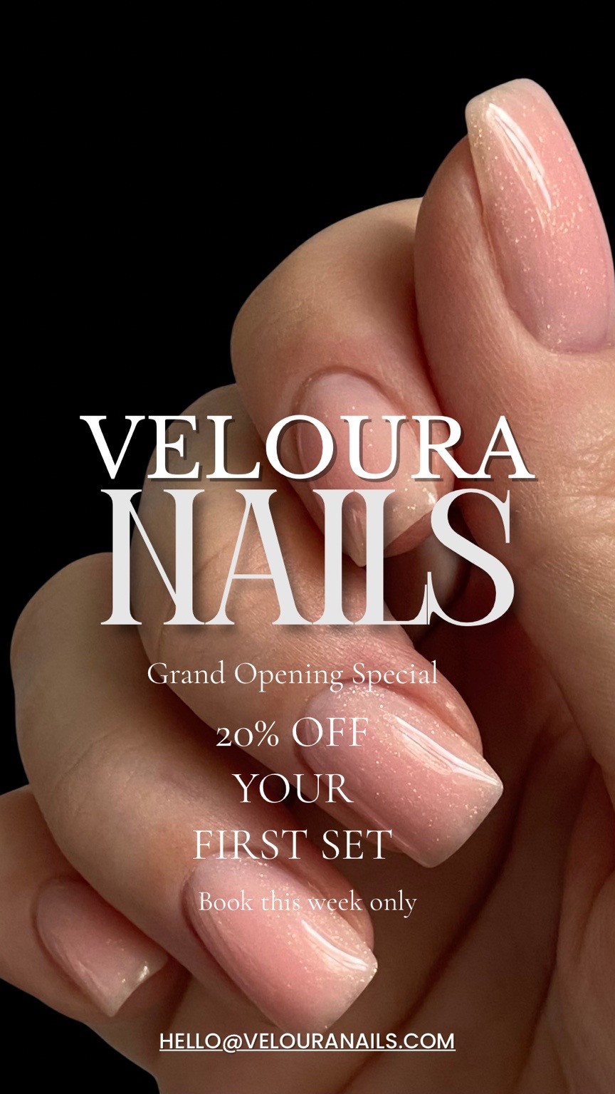 Veloura Nails grand opening promo